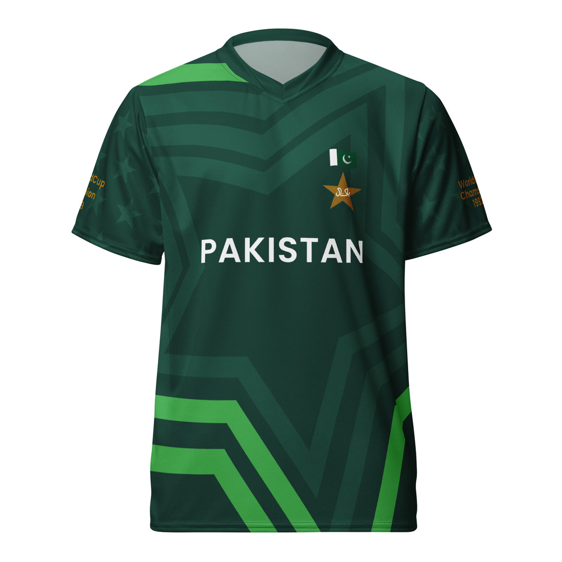 Front view of a Pakistan cricket team jersey with the text "Pakistan" and the team&