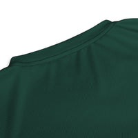 Close-up of the back collar of the limited edition Pakistan cricket team jersey by Bat Ball Wicket, showing the detailed fabric texture.