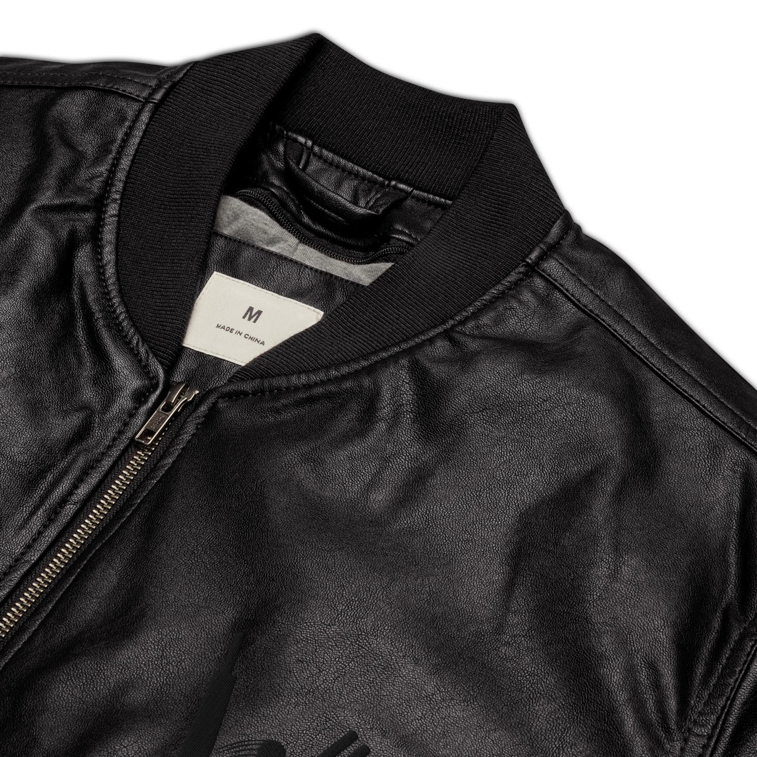 Bat Ball Wicket Vegan Leather Bomber Jacket