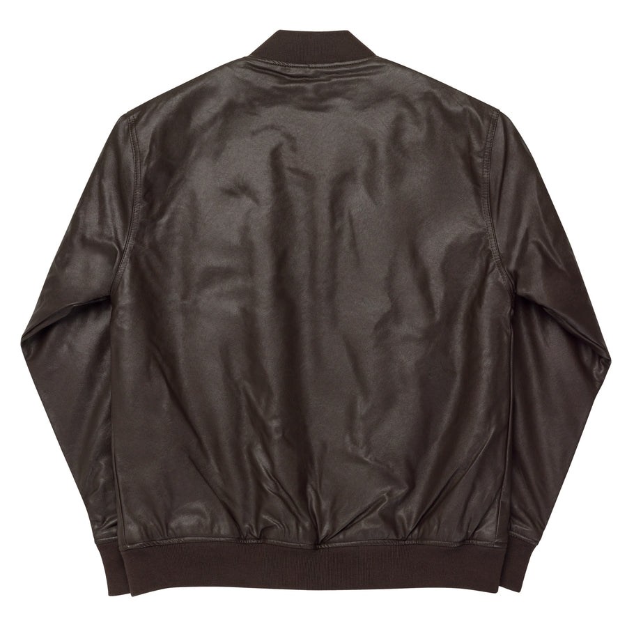 Bat Ball Wicket Vegan Leather Bomber Jacket