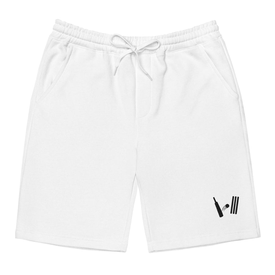 Men's Fleece Shorts with Signature Bat Ball Wicket Logo