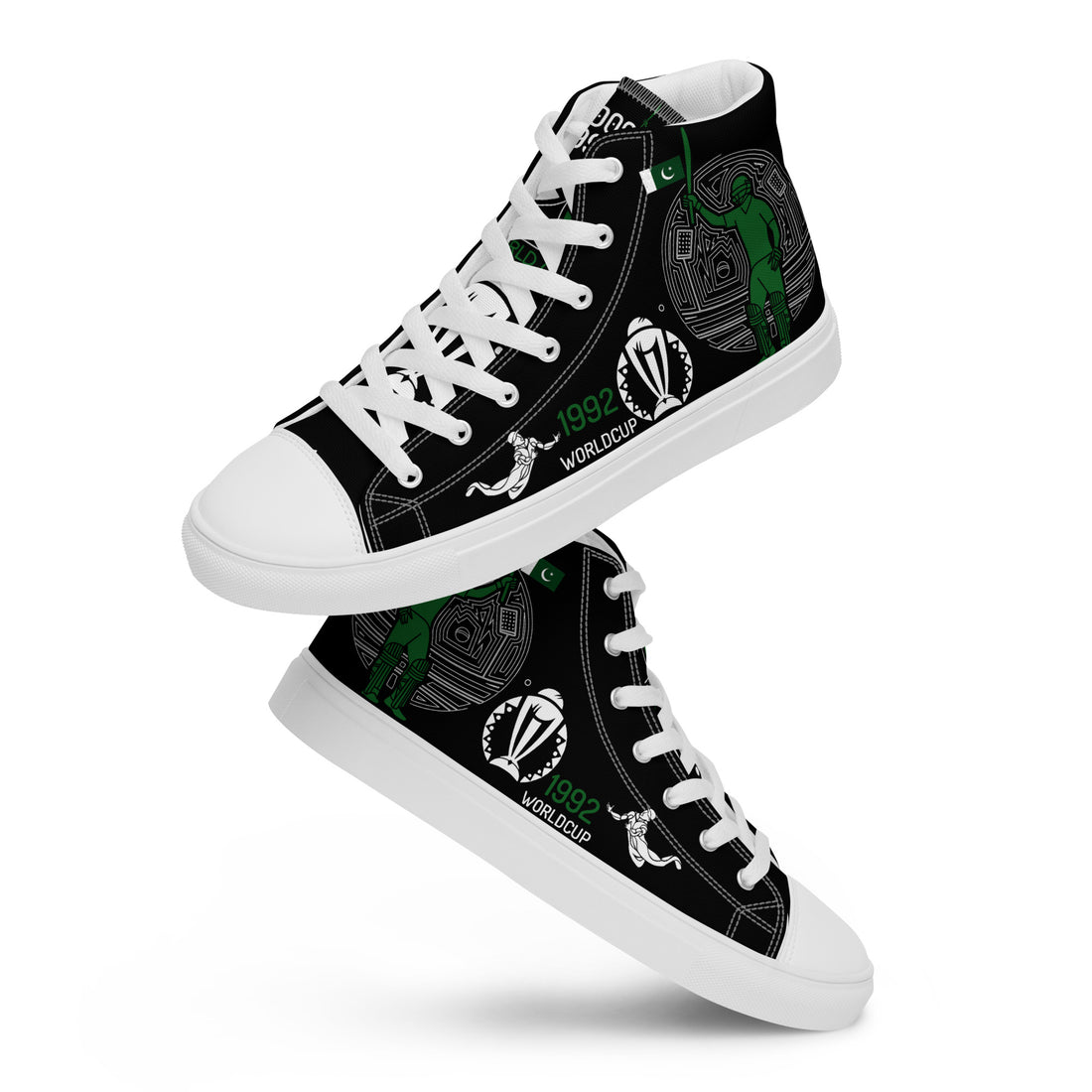 Bat Ball Wicket Heritage High-Tops featuring Pakistan Cricket team&