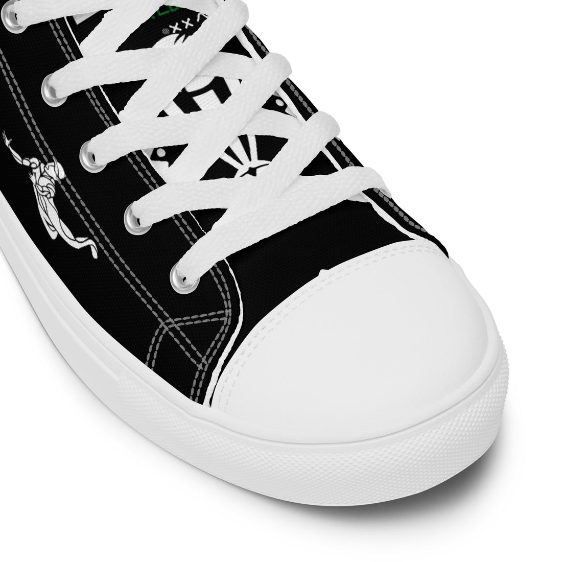 Close-up of Bat Ball Wicket high-top sneaker&