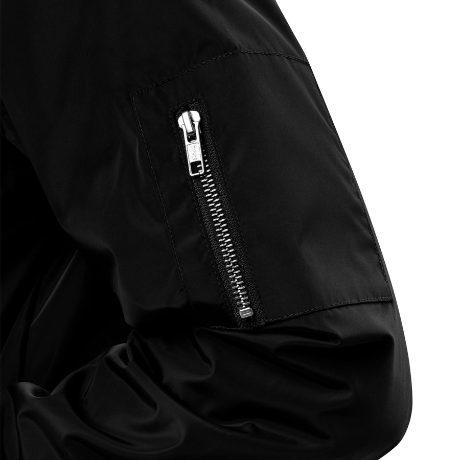 bomber jacket left sleeve pocket