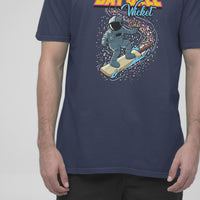 Cosmic Cricketer T-Shirt- Bat Ball Wicket Space Edition