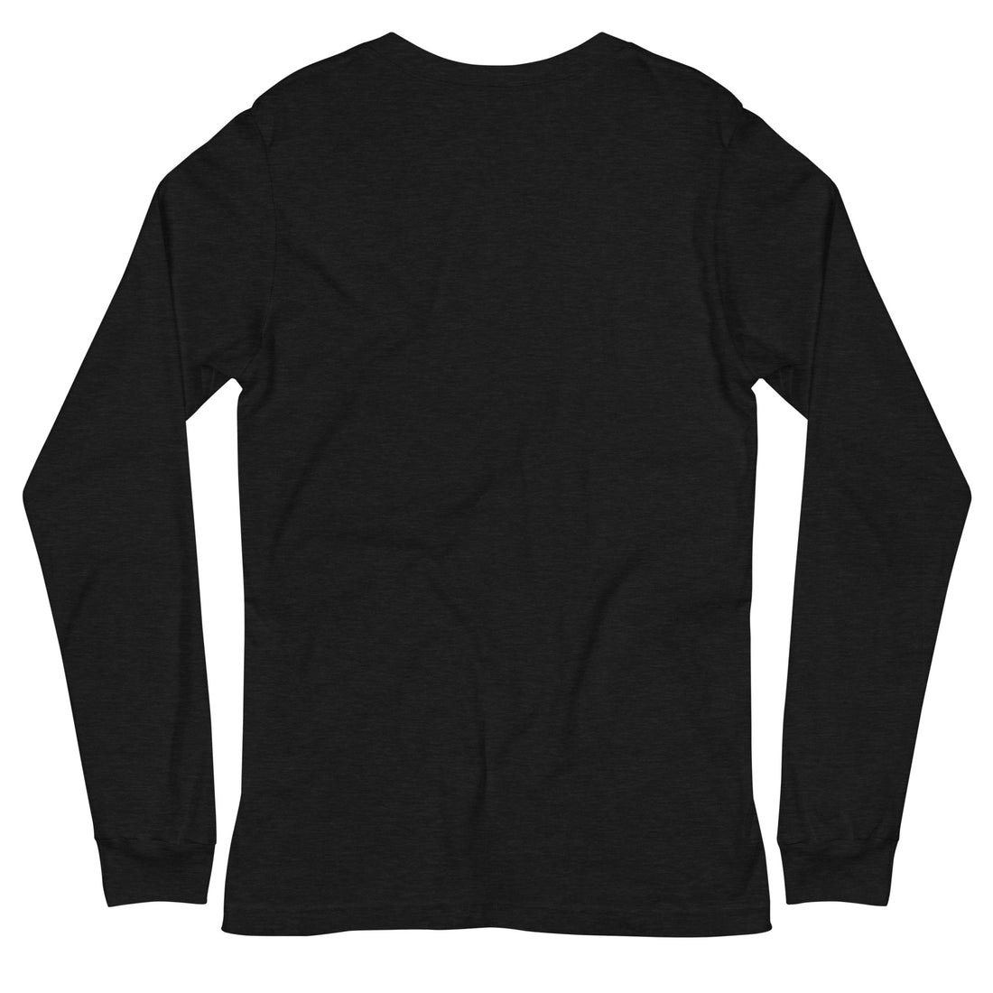 Back view of a black long sleeve tee from Bat Ball Wicket