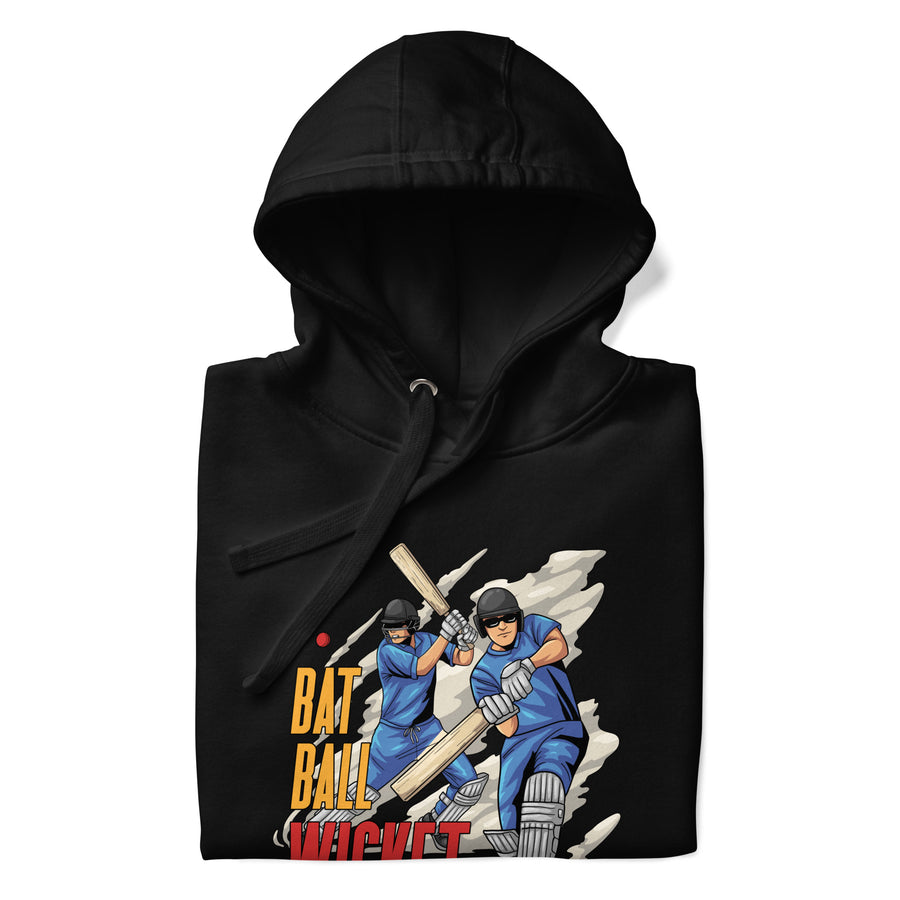 Bat Ball Wicket Cricket Graphic Hoodie