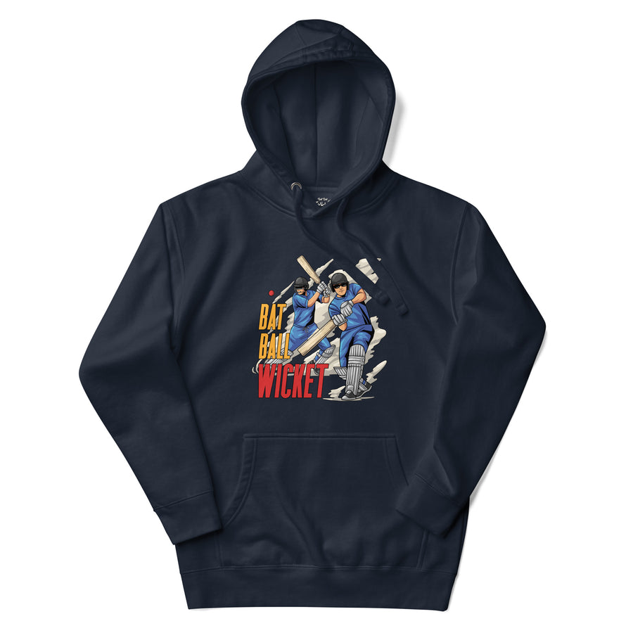 Bat Ball Wicket Cricket Graphic Hoodie