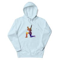 Cricket Batsmen Multicolor Silhouette Hoodie